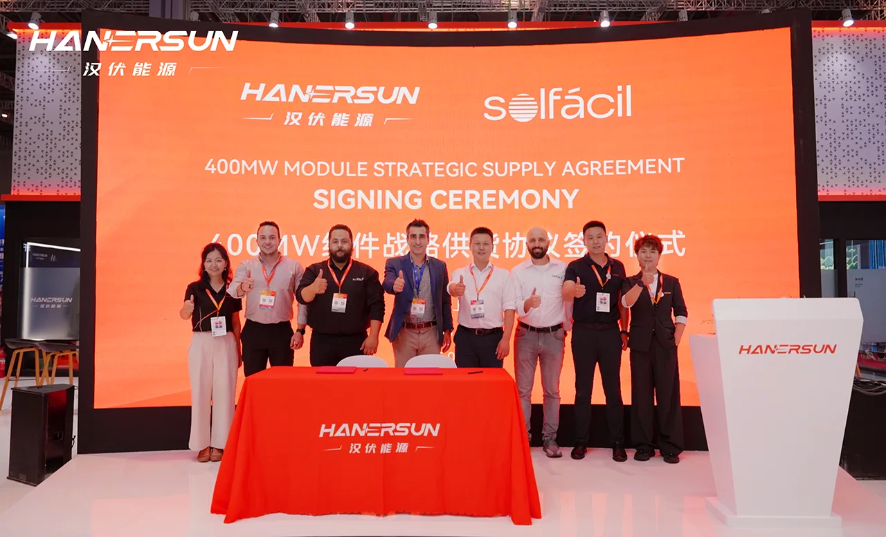 Hanersun and Solfácil Renew 400MW N-Type Module Supply Agreement at SNEC 2025