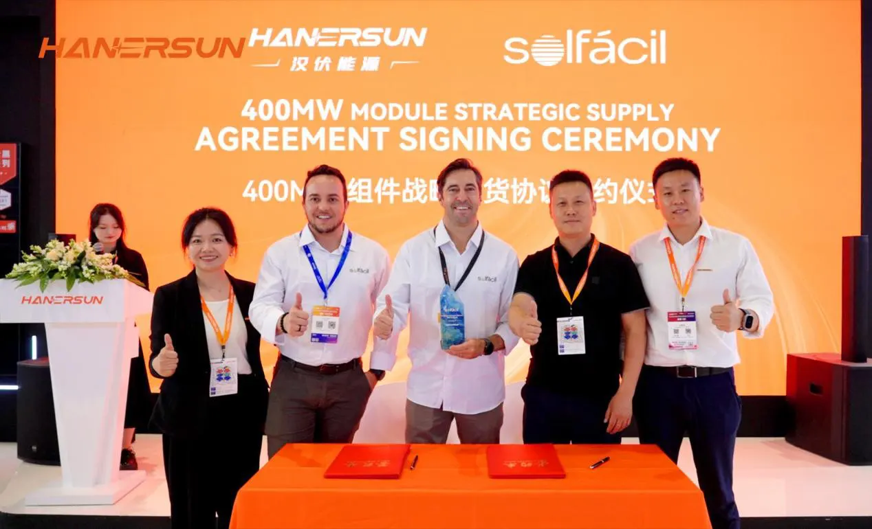 Hanersun and Solfácil Renew Partnership with 400MW Supply Agreement